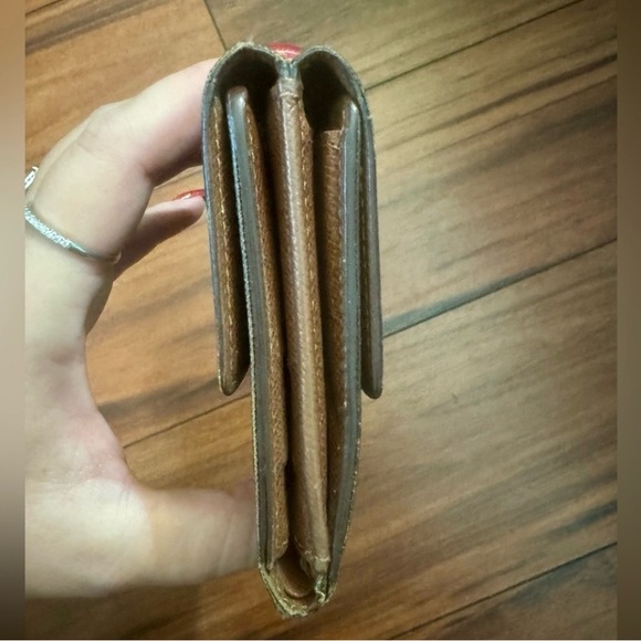 Louis Vuitton Brown and Gold Leather Monogram Elise Wallet - Picture 3 of 9